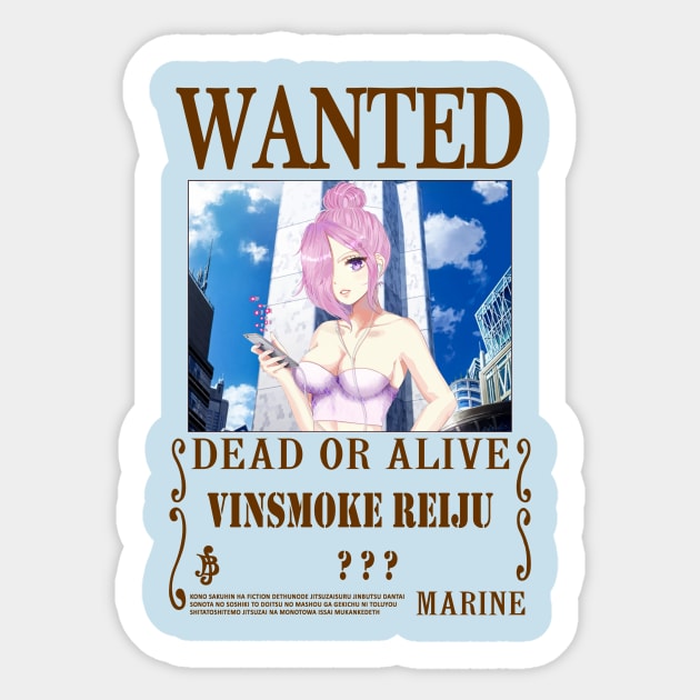 Vinsmoke Reiju One Piece Wanted Sticker by Teedream